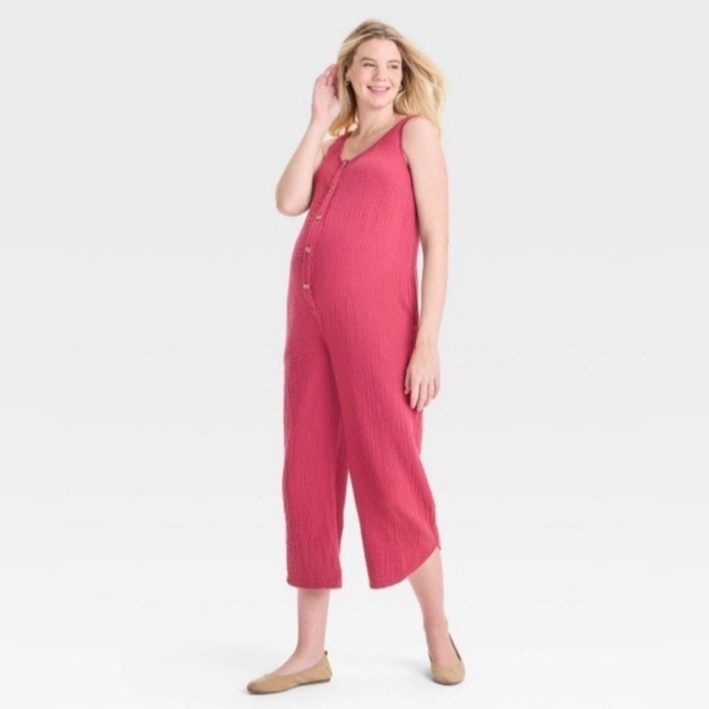 NWT Isabel & Ingrid Maternity Cotton Jumper Button Close XS